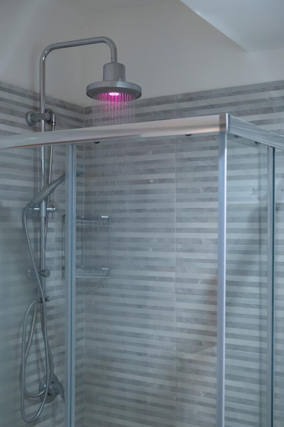 The shower with the rain head